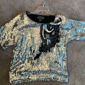 Evening sequin top